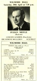 Program 30 April 1956 featuring Julian Moyle.
